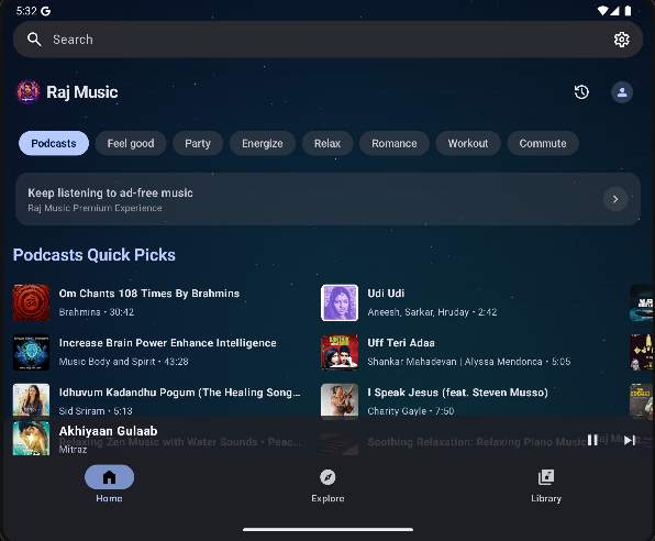 Home Screen
